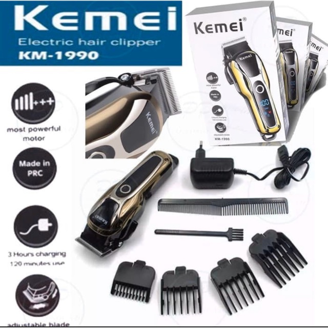 Alat Cukur Kemei KM-1990 /Hair Clipper Kemei Km-1990