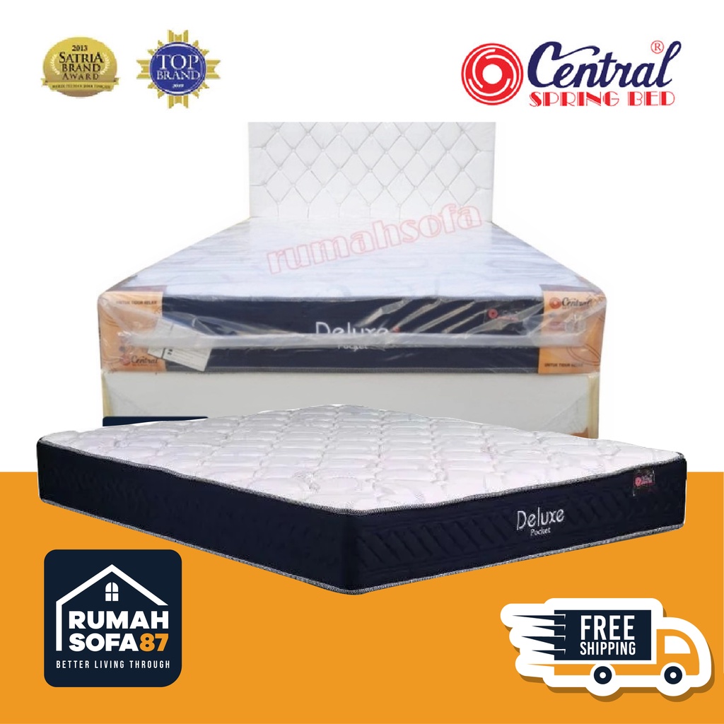 springbed central deluxe pocket spring 160x200x27 matras only