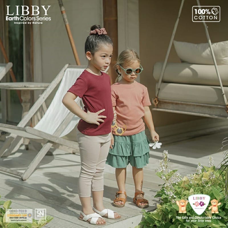 Libby Legging Rib Earth Colours Series - Celana Panjang Anak (mix 3 pcs) LB-LRC Warna Random