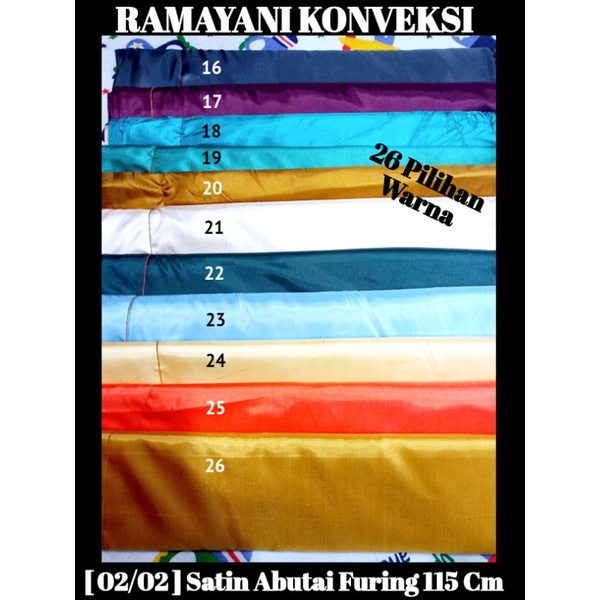 Kain Satin Abutai Furing Tas/Dompet/Kain dekorasi [ 02 / 02 ]