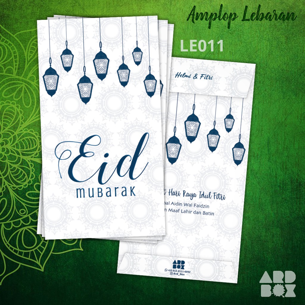

Amplop / Angpao Lebaran Idul Fitri Exclusive Custom Nama Terbaru White Blue LE011