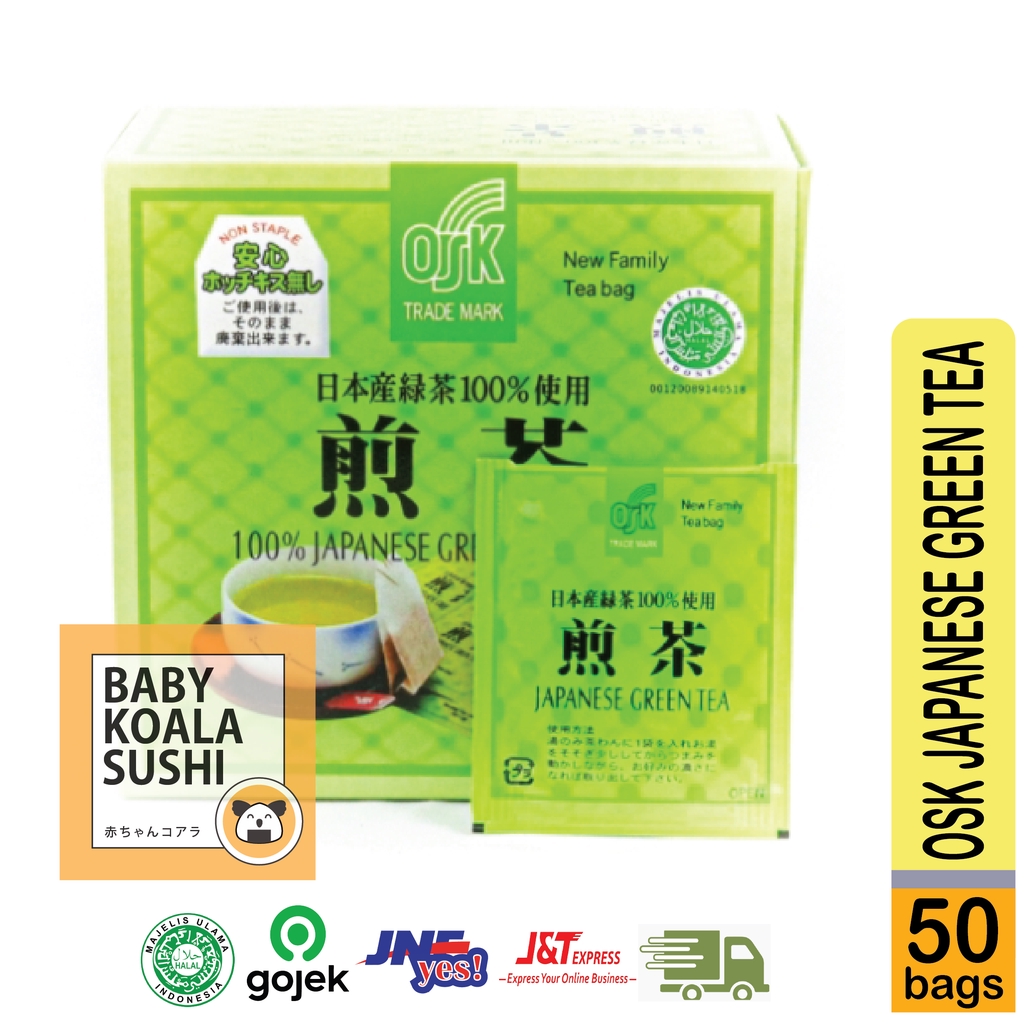 OSK Teh Hijau Jepang Green Tea Sachet 50 Pcs Halal │ Greentea Import Jepang