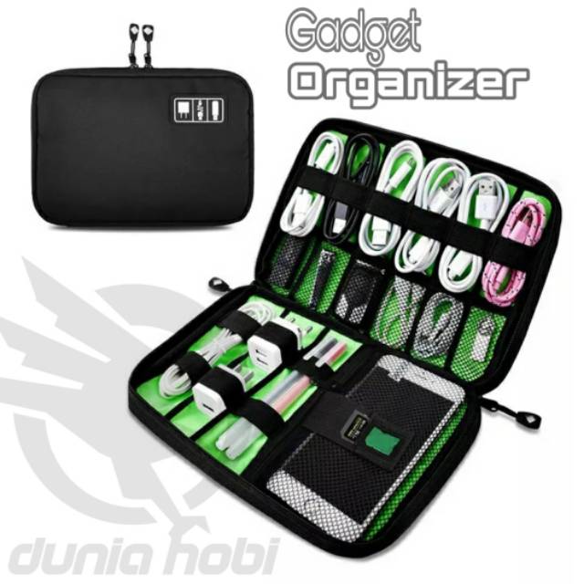 Gadget Softcase Organizer Ponsel Kabel Charger Usb Tas Penyimpanan