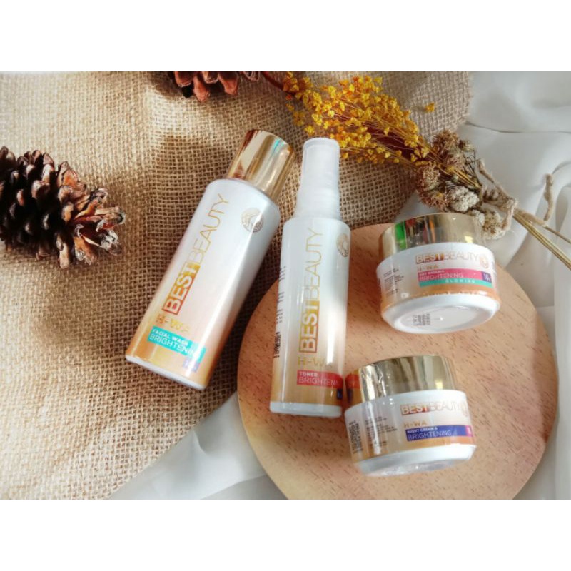 BEST BEAUTY ECER FACIAL WASH TONER DAY CREAM NIGHT CREAM BEST BEAUTY PAKET BRIGHTENING ACNE ULTIMATE