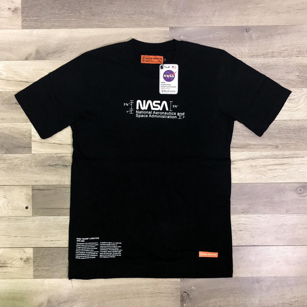 KAOS TSHIRT HERON PRESTON NASA SPACE ADMINISTRATION BLACK WHITE AUTHENTIC ORIGINAL