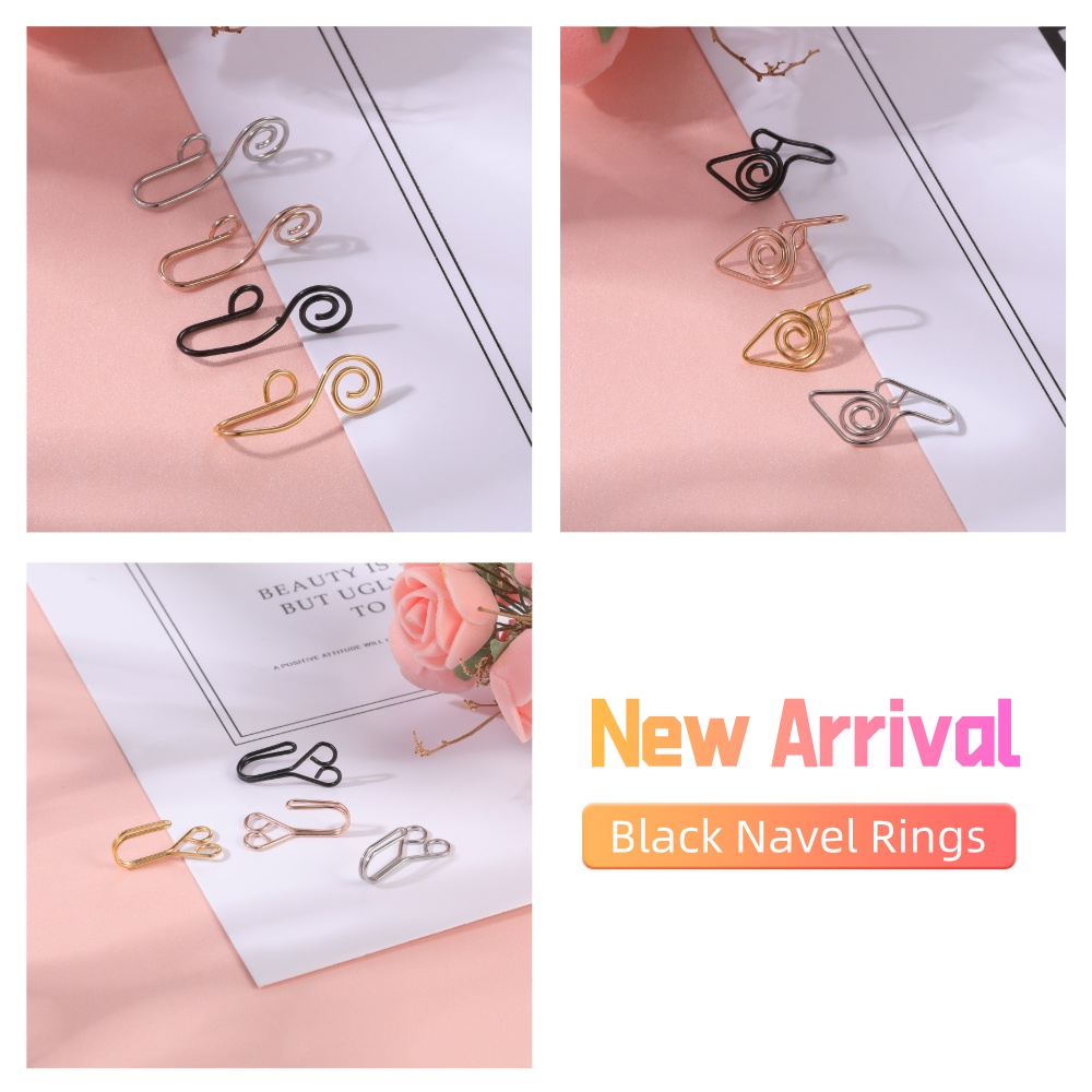 1pc Cincin Tindik Hidung Bentuk Spiral Bahan Stainless Steel Gaya Punk Bohemian Etnik