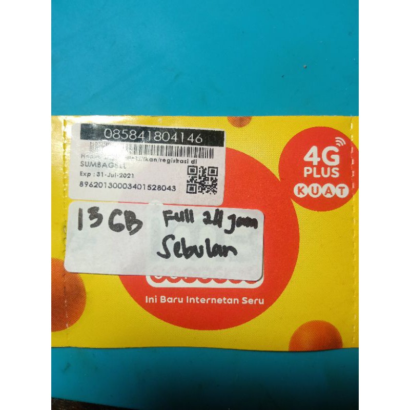 Kartu Perdana Indosat Freedom 13gb attack sebulan