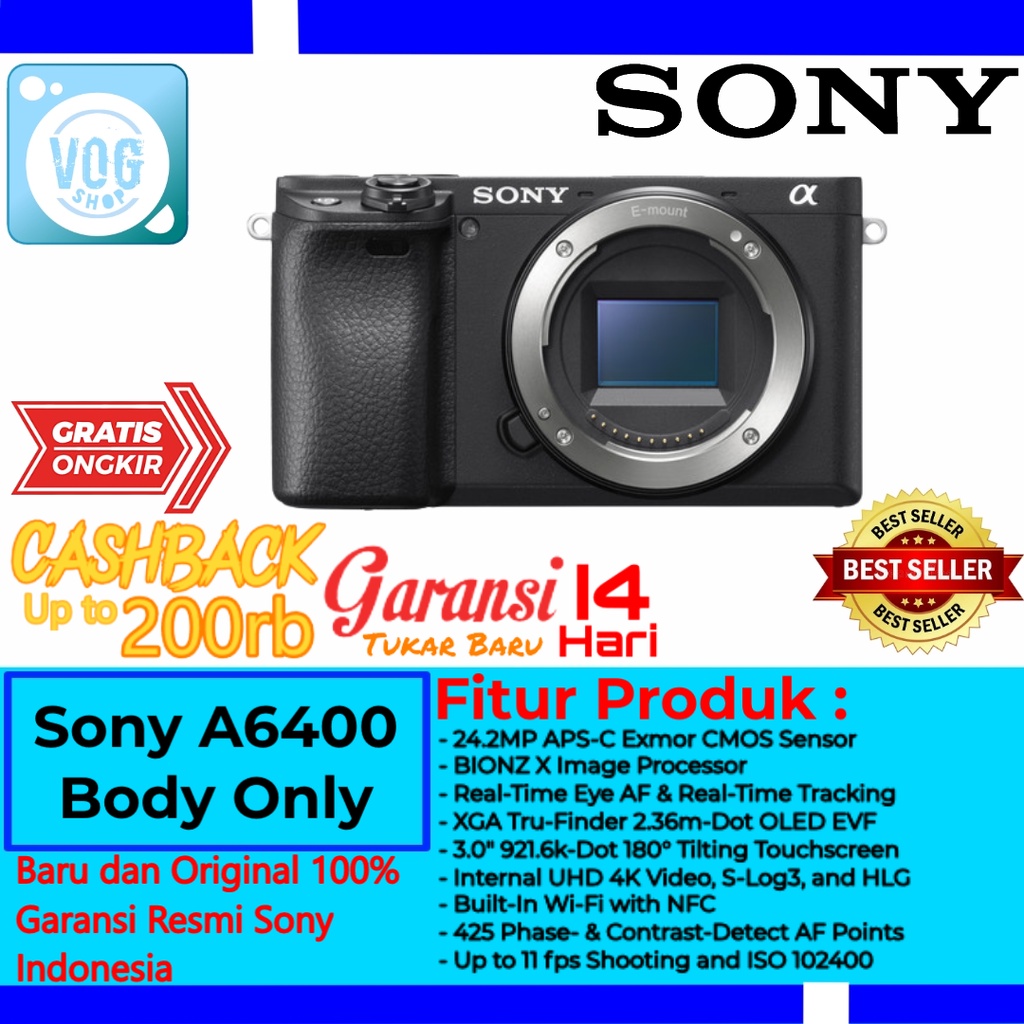 Sony A6400 Body Only - Sony A6400 - Sony Alpha 6400