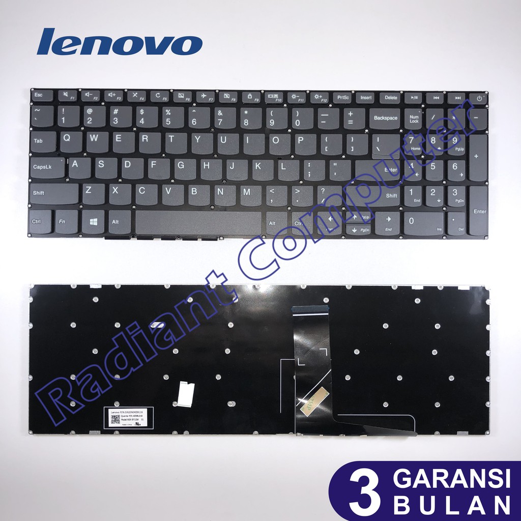 Keyboard Lenovo Ideapad 320-15IKB 320-15ISK No Frame Gray