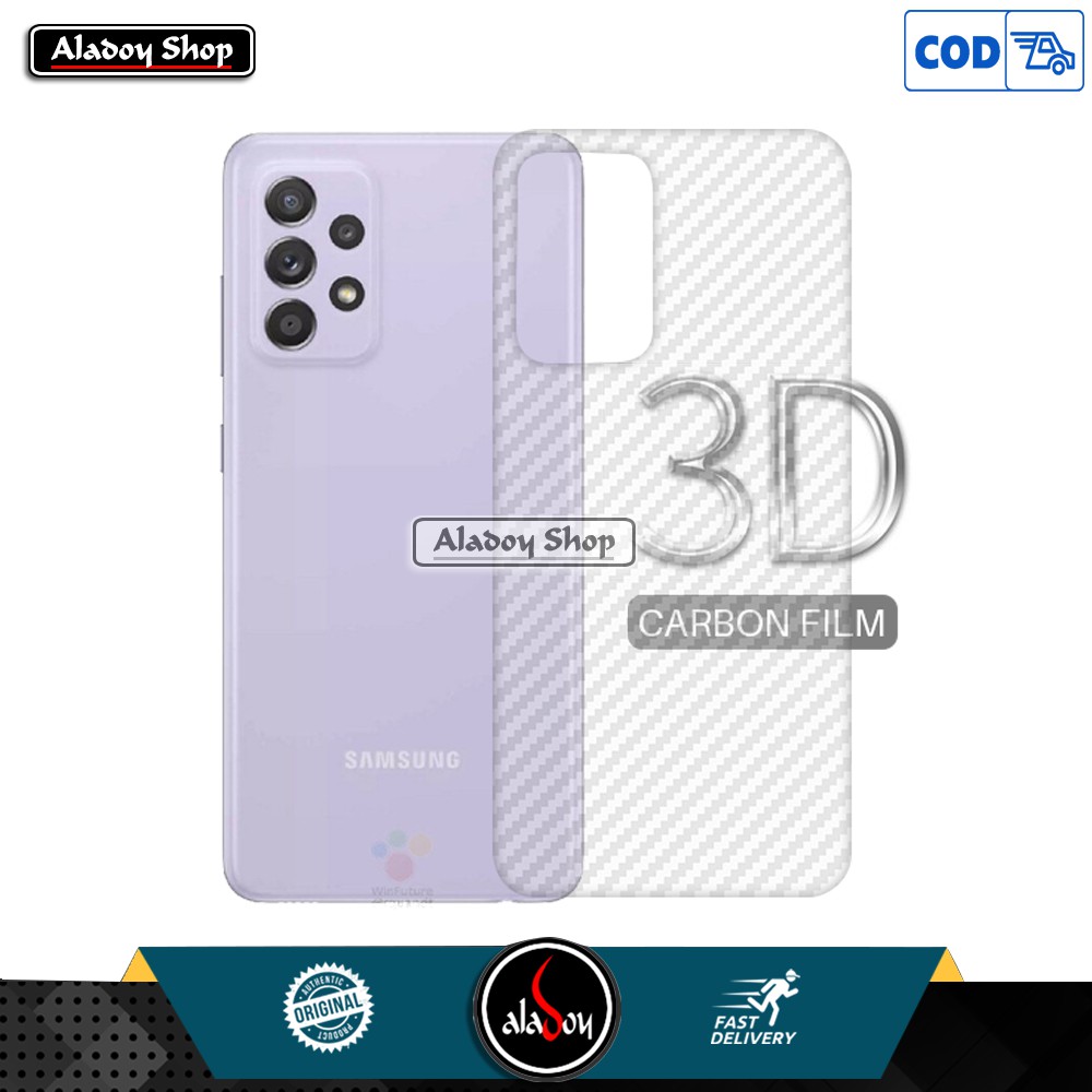 PAKET 3 IN 1 Tempered Glass Layar Clear Samsung Galaxy A52 + Tempered Glass Camera + Skin Carbon 3D