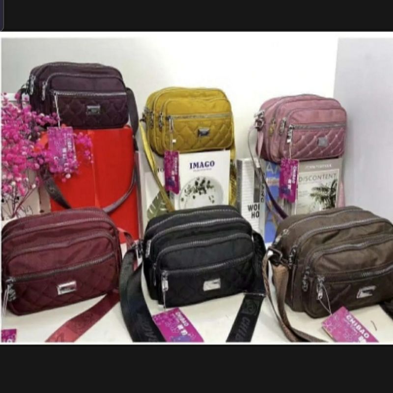 Tas selempang chibao import wanita 00372-22 kanvas