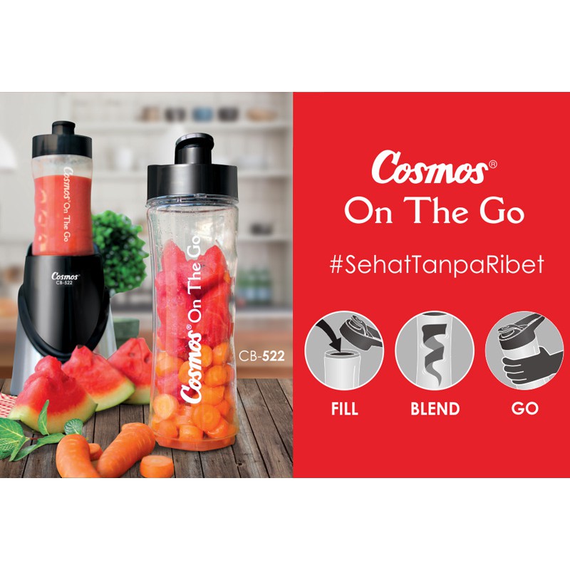 Blender Plastik Cosmos On The Go Hand Blender / Personal Blender CB-522 / CB522