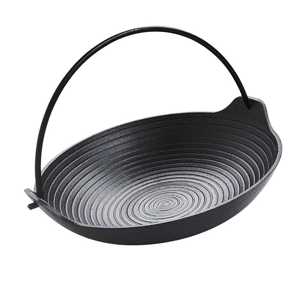 Solighter Cast Iron Pan Kompor Dapur Ala Jepang Peralatan Masak Cast Iron Outdoor Camping Cooking Pot