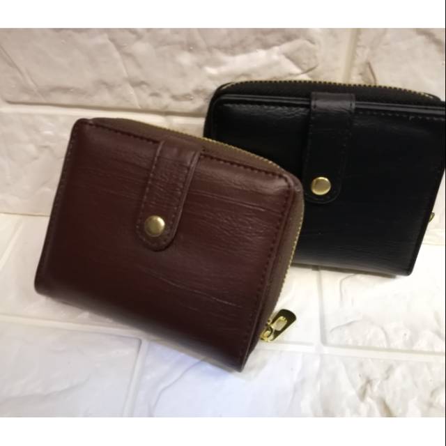 Dompet Mini / Dompet kartu Koin Kancing Polos - B01
