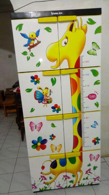 Lemari Plastik Lemari Pakaian Homey Premium Jerpah Susun 4 (jumbo)