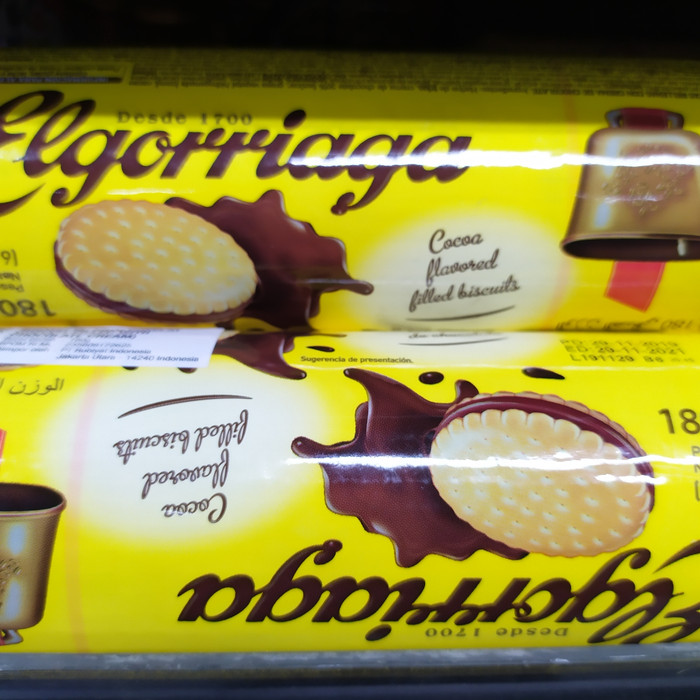 

Biscuits ELGORRIAGA Chocolate Cream Flavoured 180gram