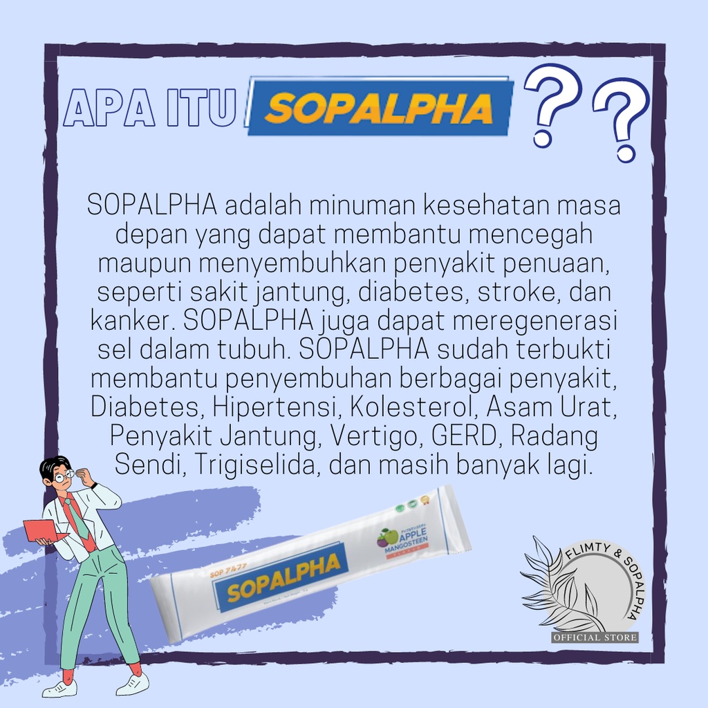 SOPALPHA Minuman Kesehatan Suplemen Daya Tahan Tubuh Obat Herbal Diabetes Kolesterol Jantung BPOM