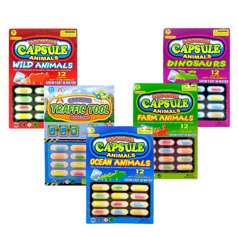 Mainan Anak Amazing Capsule Creature Kapsul Rendaman Ajaib 1 Pack 12 Pcs