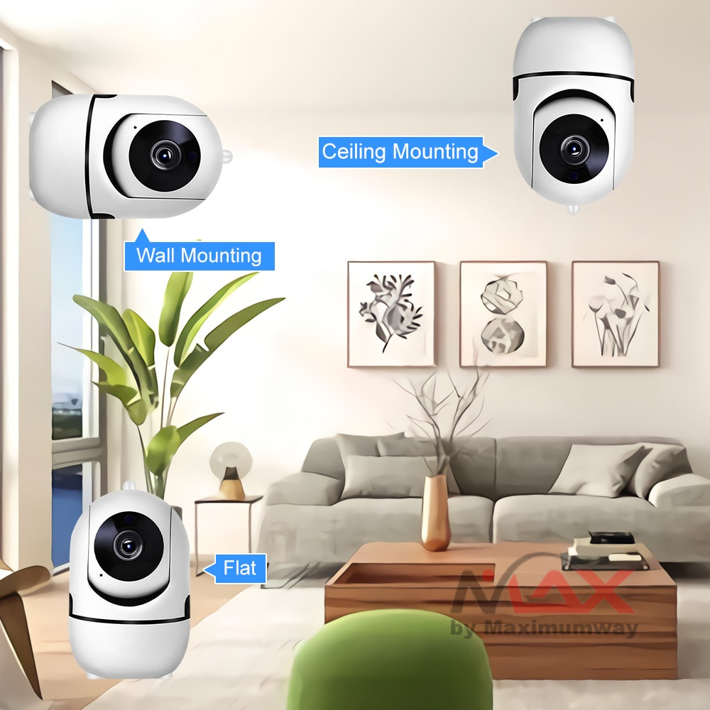 ZOSI CCTV WiFi IP 1080p HD berputar 360 derajat intercom 2 arah penglihatan malam Kamera Two Way Audio IR Motion Sensor 1080p Full HD resolusi tinggi remote dengan HP Android atau IOS Wifi Surveillance Camera Baby Monitor 1080p CCTV HD Smart IP Security