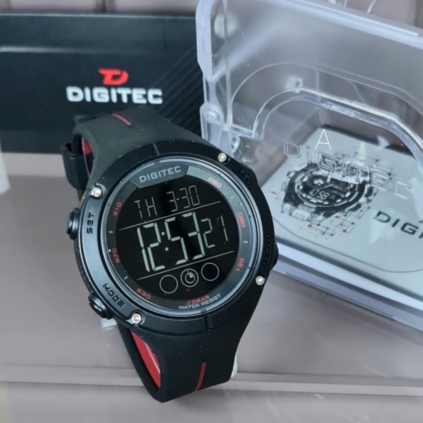 Grosir Jam Tangan Pria Digitec Digital Dg5033 LV Rubber Free Box Original & Baterai - Bisa Cod