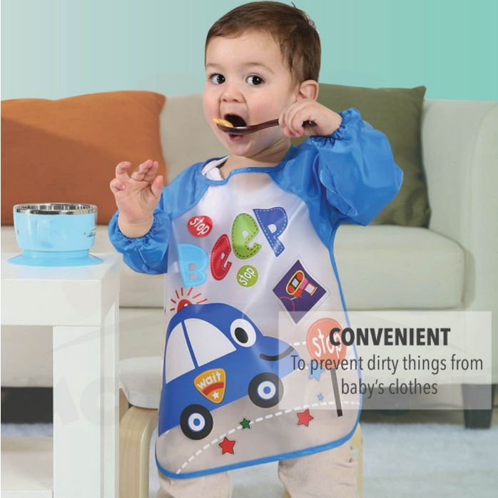 Bib Helper / Slaber / Slabber Baju / Celemek Makan Bayi Anti Air Waterproof Plastik CBKS LC