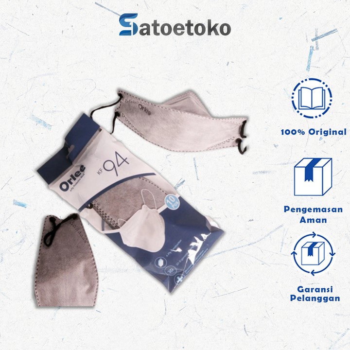 MASKER ORLEE KF94 4PLY EMBOSS ORLEE  EVO 3D ISI 10 - ABU