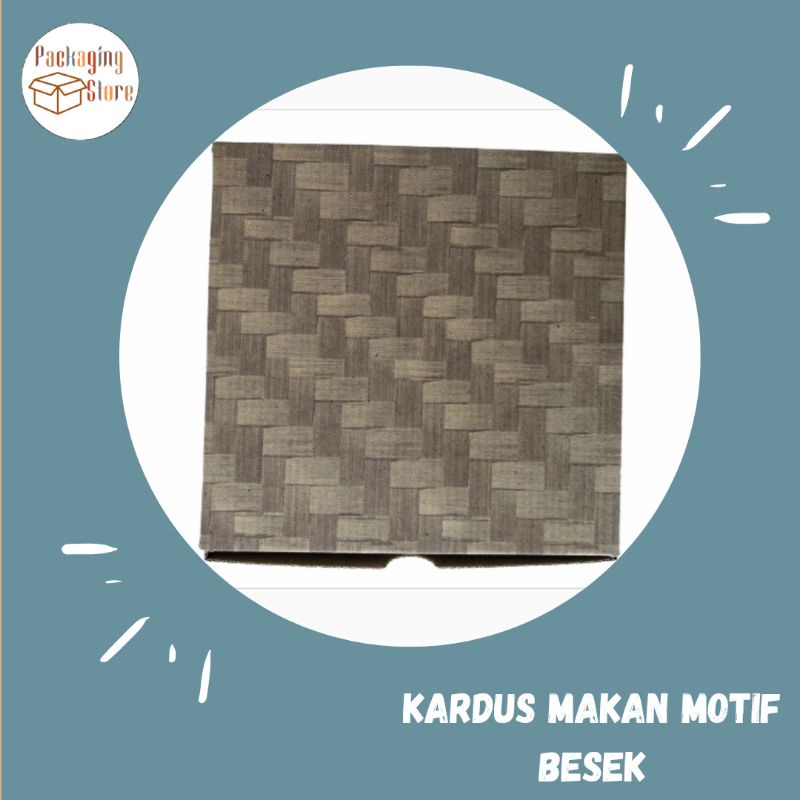 

KARDUS MAKAN MOTIF BESEK / BOX KRAFT BESEK UKURAN 20cm