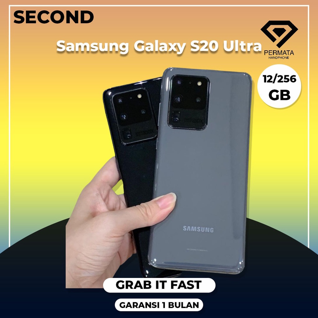 SAMSUNG GALAXY S20 ULTRA 5G 12/256GB SECOND GARANSI 1 BULAN