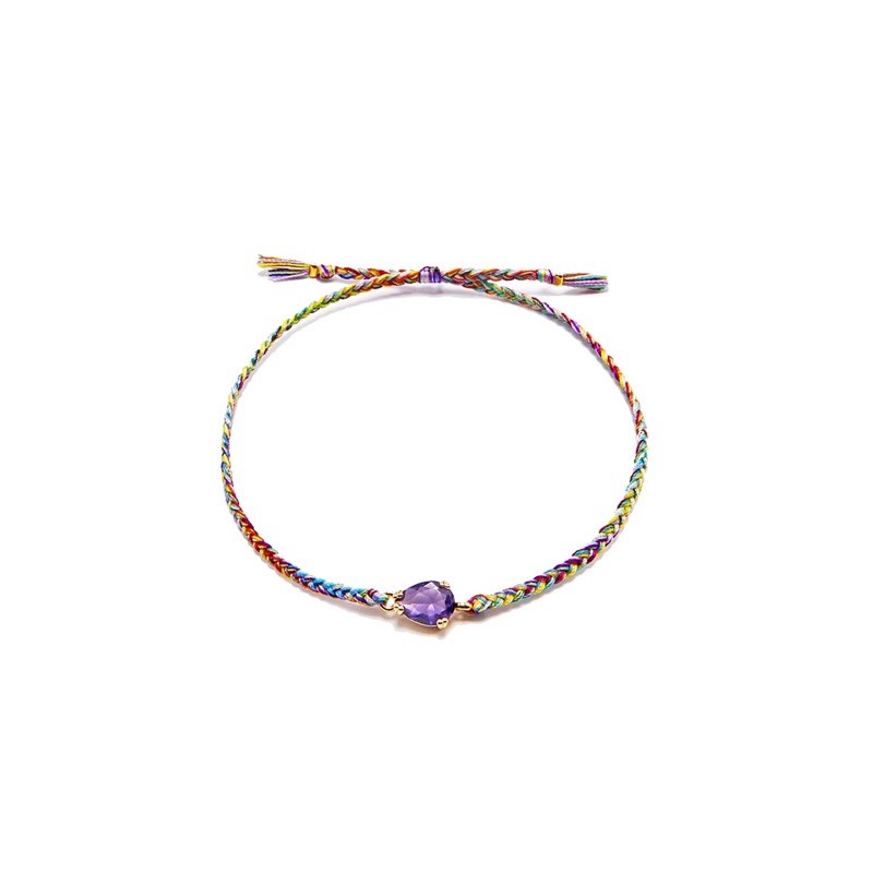 Gelang Tali Gypsy Boho Leia purple Allside