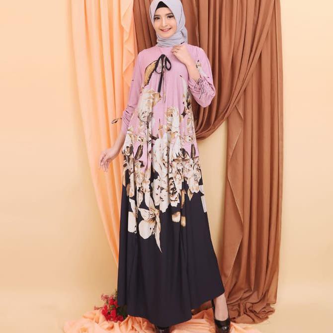 UPDATE BAJU MUSLIM TERBARU BAJU GAMIS WANITA GAMIS BCL JERSEY BELMONT 8138 - GREEN DISKON 2019