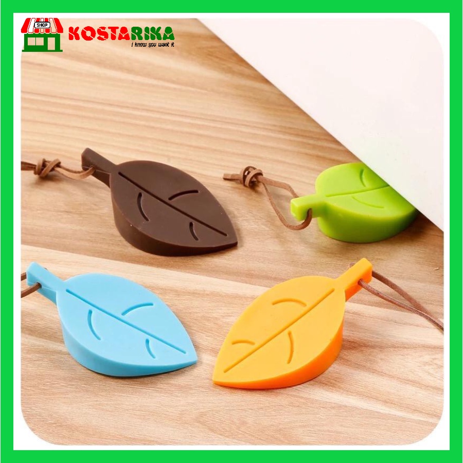 Penahan Pintu Ganjelan Pintu Pengganjal Silikon Bentuk Daun Door Stopper Silicone