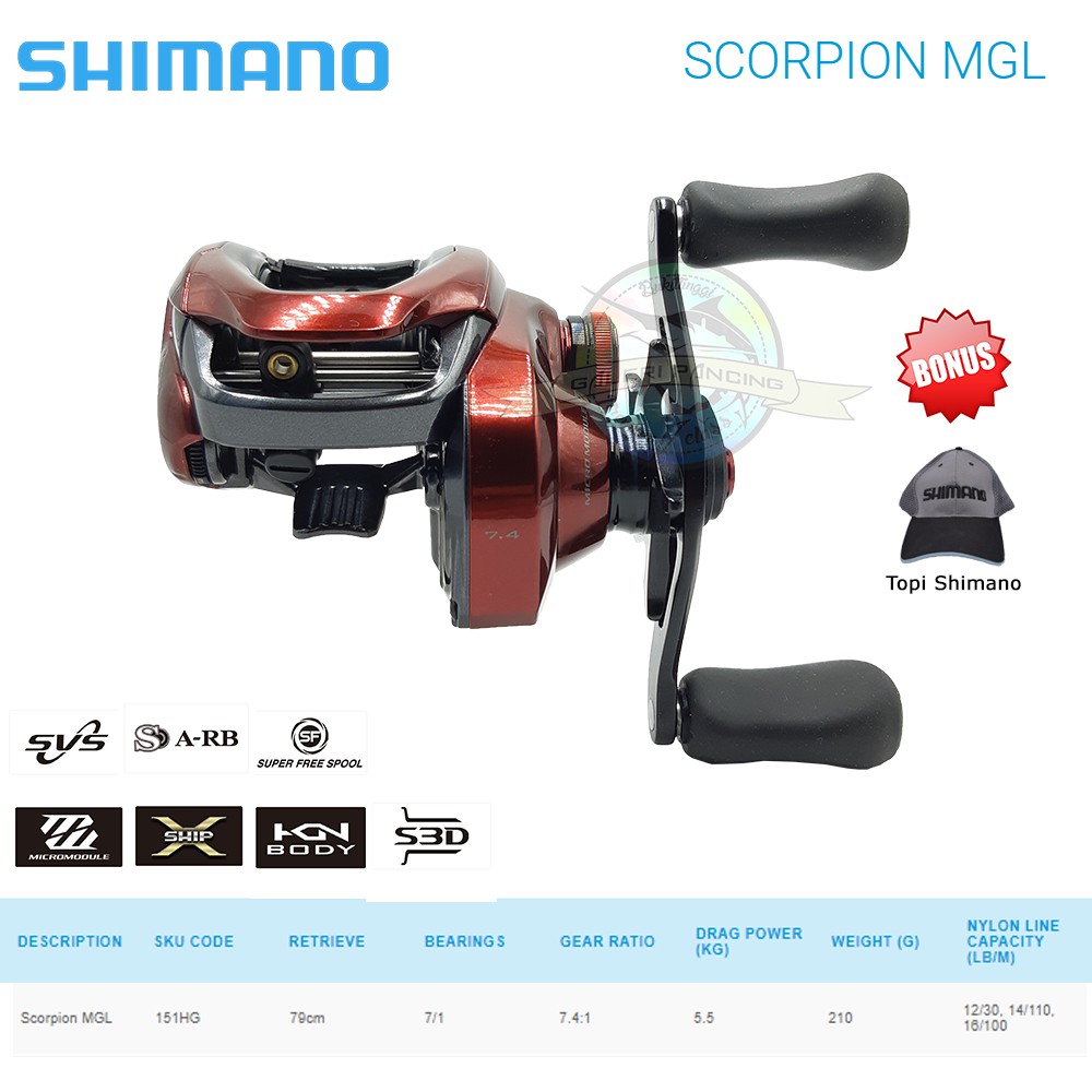 Reel BC Shimano Scorpion MGL 151HG - 2019