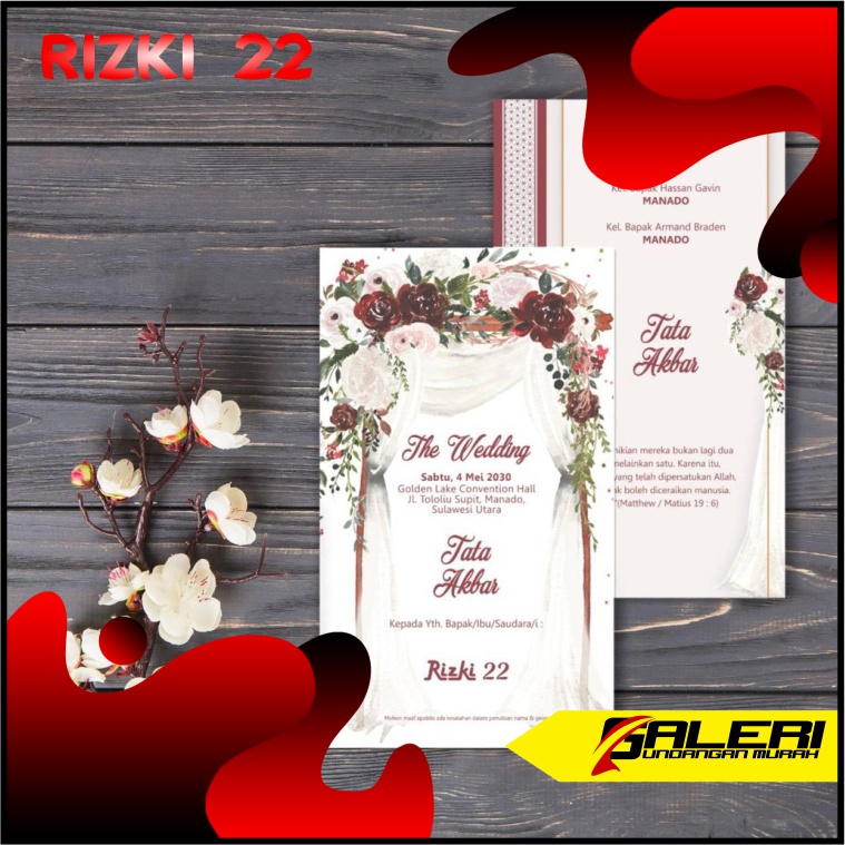 Undangan Pernikahan Murah Rizki 22