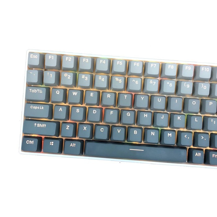 ALCHA KEYCAPS GRADIENT GREY PBT DOUBLE SHOT MECHANICAL KEYBOARD