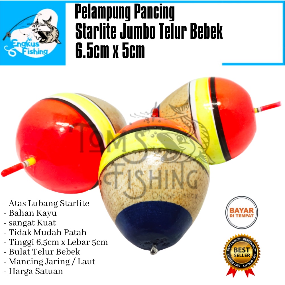 Pelampung Pumbul Pancing Starlite Oval Telur Bebek Jumbo Murah - Engkus Fishing