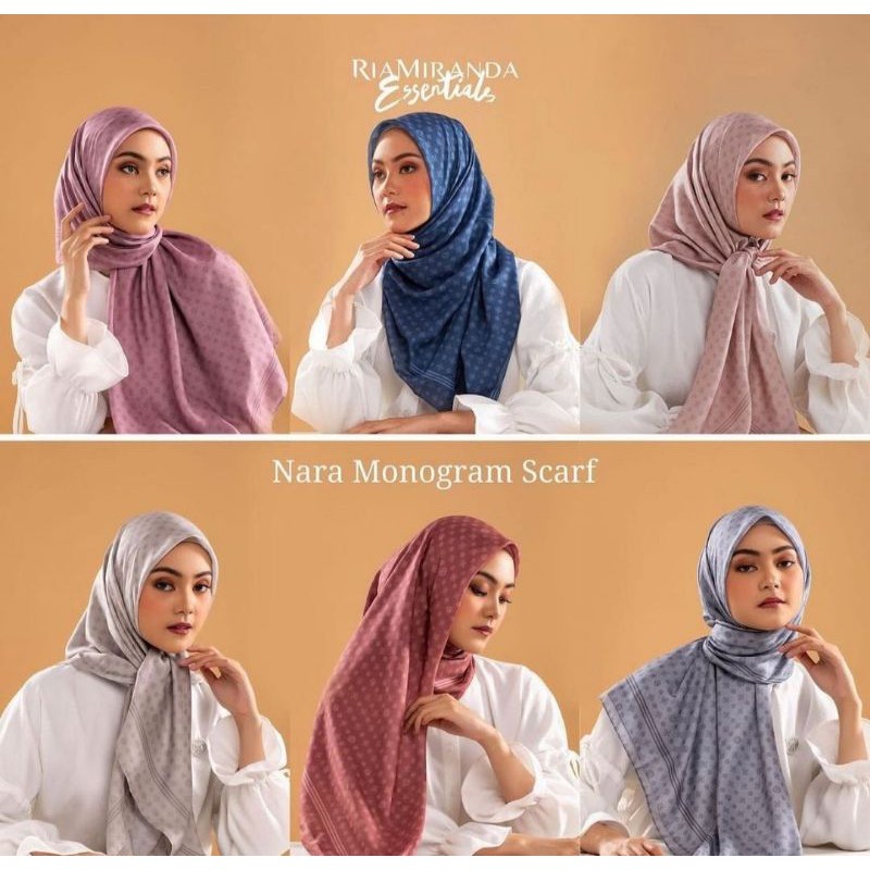 Nara Monogram Scarf Ria Miranda