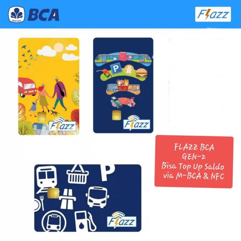 Flazz BCA Gen 2.0 Ber-Logo Baru ORI /Like eTOLL eMONEY Tapcash or Brizzi
