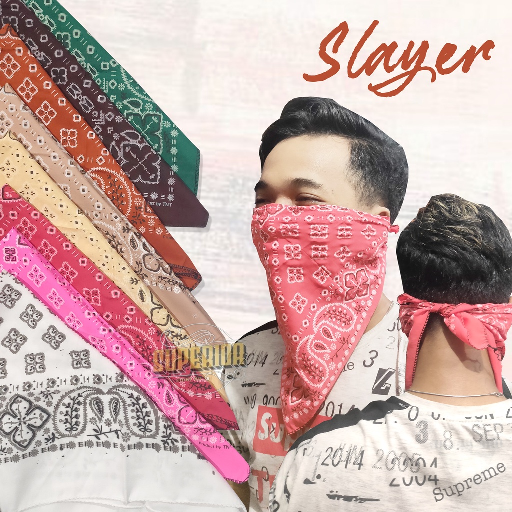 Slayer Bandana Pria Motif Batik Masker