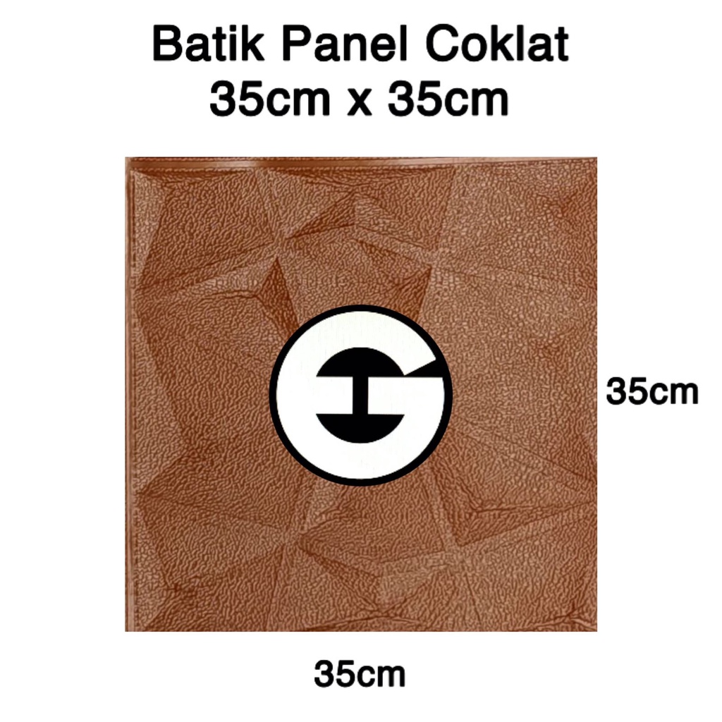 WA Wallpaper Foam 3D Batik Panel Diamond Triangle Dinding Sticker-BTP Coklat 35cmx35cm