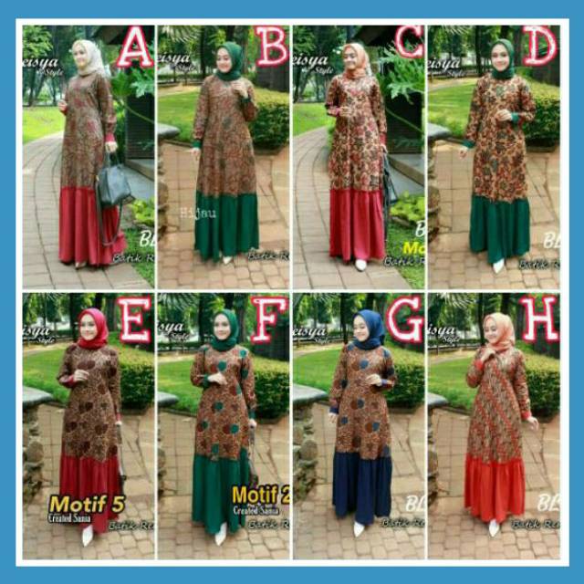 GAMIS BATIK MEISYA STYLE TERLARIS BATIK REMPEL ORI MEISYA STYLE