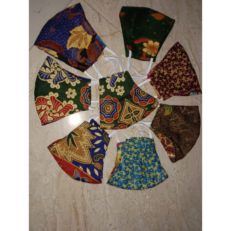 masker batik anak 2lapis