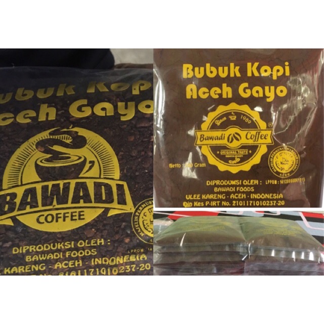 

BAWADI Bubuk Kopi Aceh Gayo Robusta 1 kg (10 pcs @100 gr)