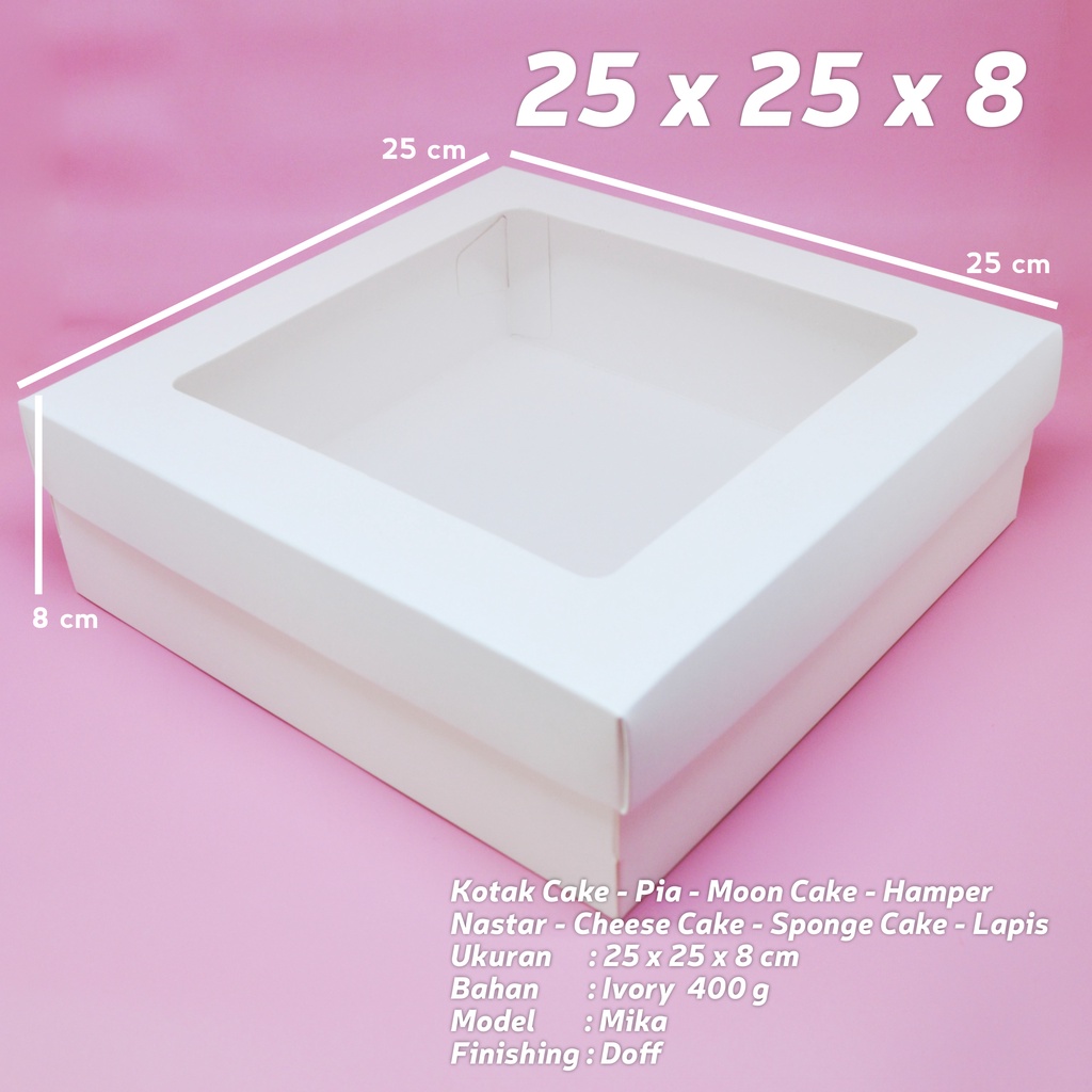 

Kotak Cake - Cheese Cake - Sponge Cake - Lapis Cake - Hampers 25 X 25 X 8