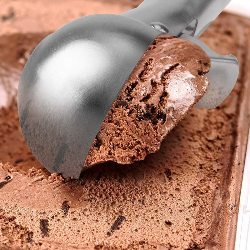 Sendok Scoop Es Krim / Semangka / Buah / Dessert Bahan Stainless Steel Anti Beku Untuk Dapur