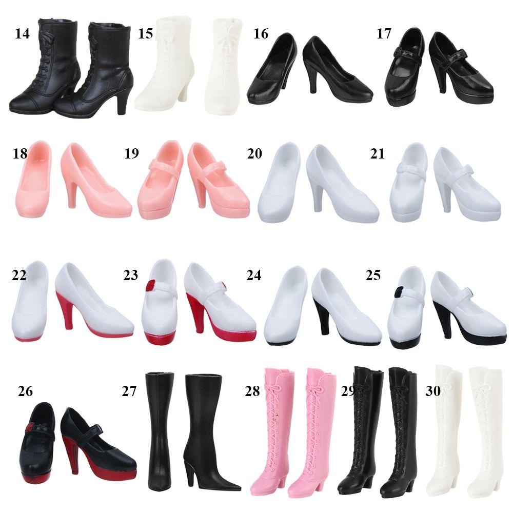 R-flower Sepatu Boots Selutut Bahan Plastik Untuk Boneka 1 / 3 1 / 6, Panjang 2cm