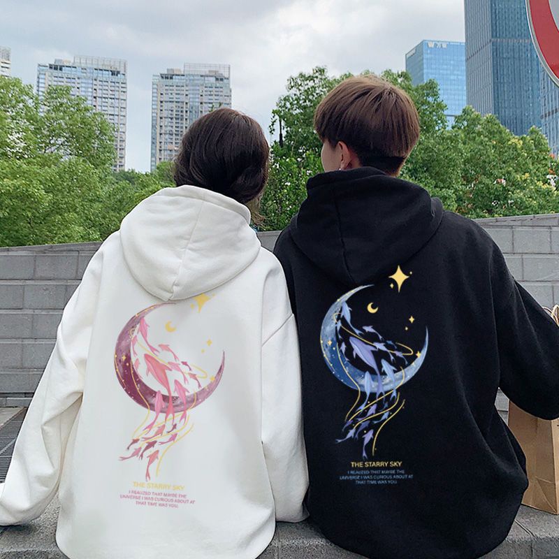 Hoodie Couple Pria Wanita Mood Wear Sweatshirt Loose Oversize Pria Wanita Trendy Jacket Hoodie Korean Style