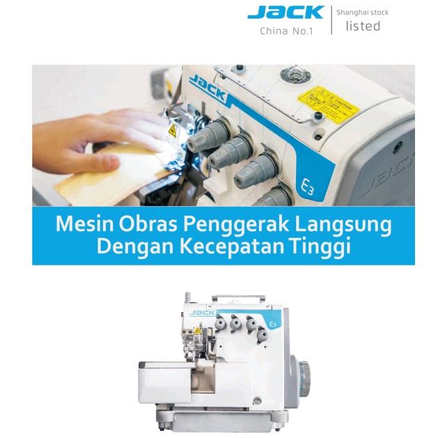 mesin obras benang 4 jack E3 direct drive servo motor