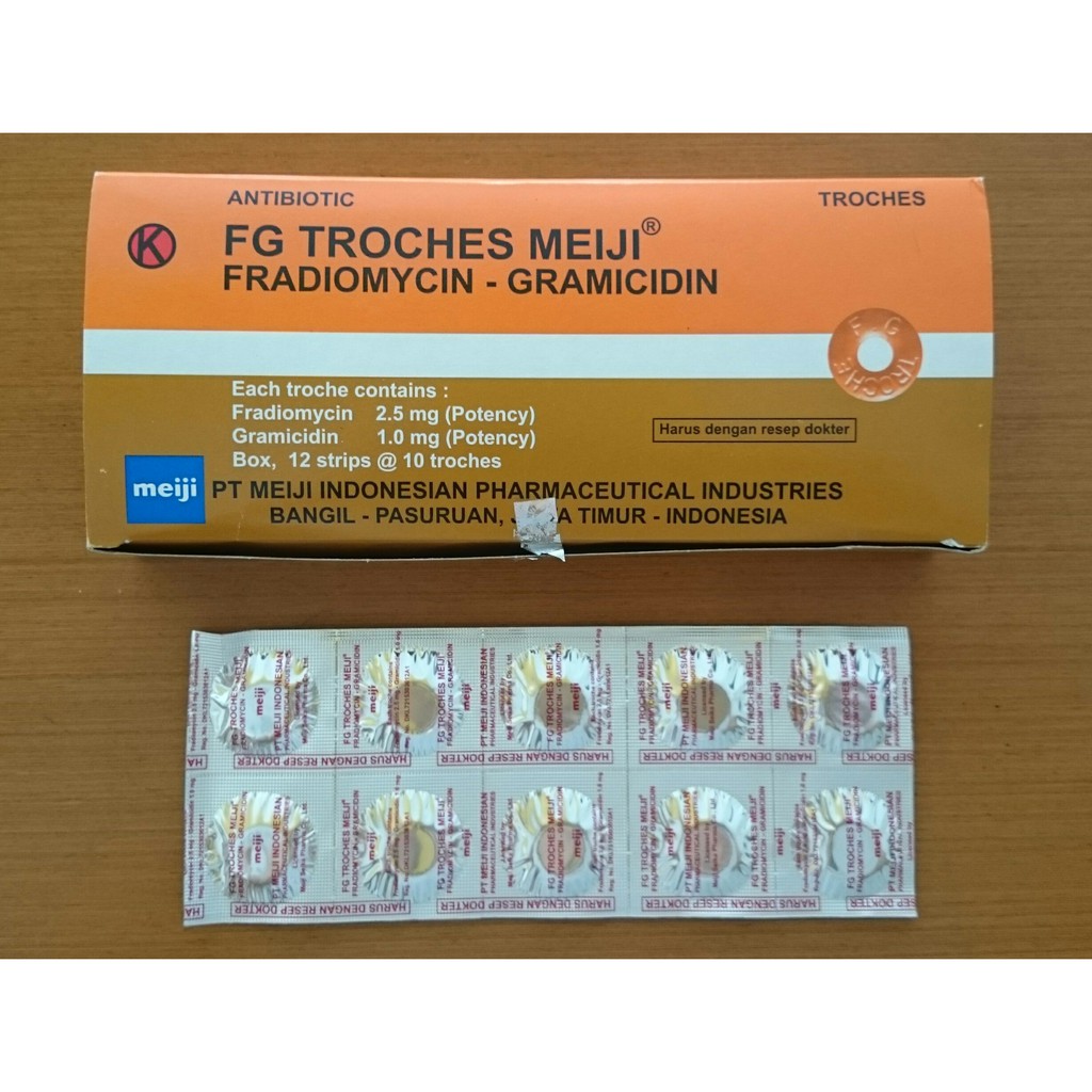 F G T r o c h e s Strip Obat  Radang  Tenggorokan  Shopee 