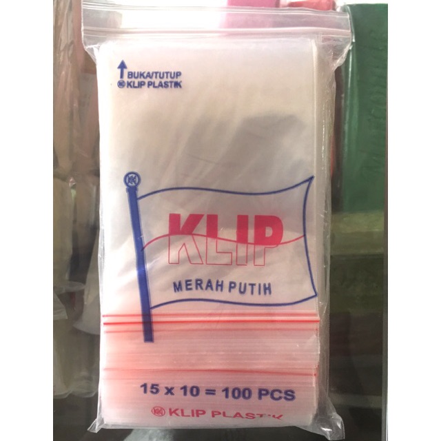 Plastik PE Klip 10x15 cm Zipper Lock isi 100 pcs