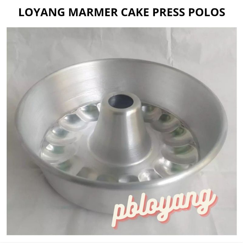 Loyang marmer / loyang puding salur polos press